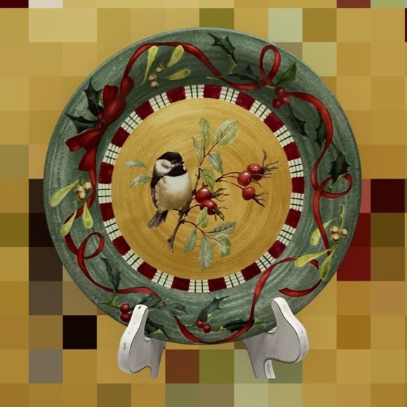 LENOX Winter Greetings Chickadee Everyday by Catherine McClung Dinner Plate - Picture 4 of 16